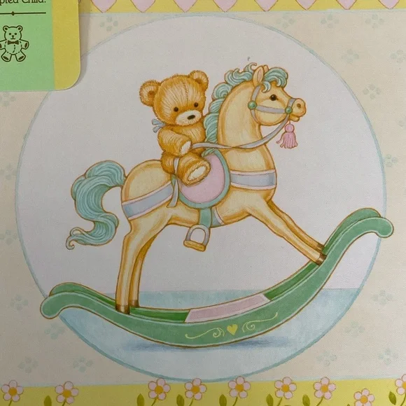 Vintage 80s Hallmark Keepsake Album adopted child baby memory book unisex - Picture 4 of 16